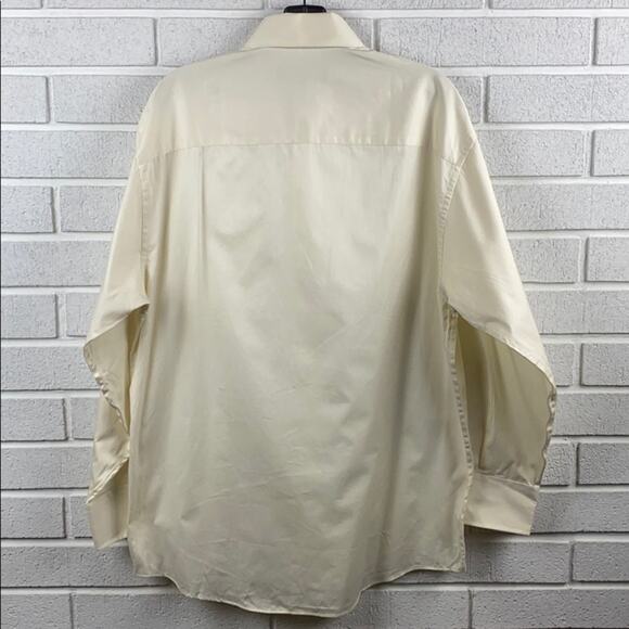 Kenneth Cole Men's Yellow Long Sleeve Button Down Dress Shirt Medium - Picture 7 of 8